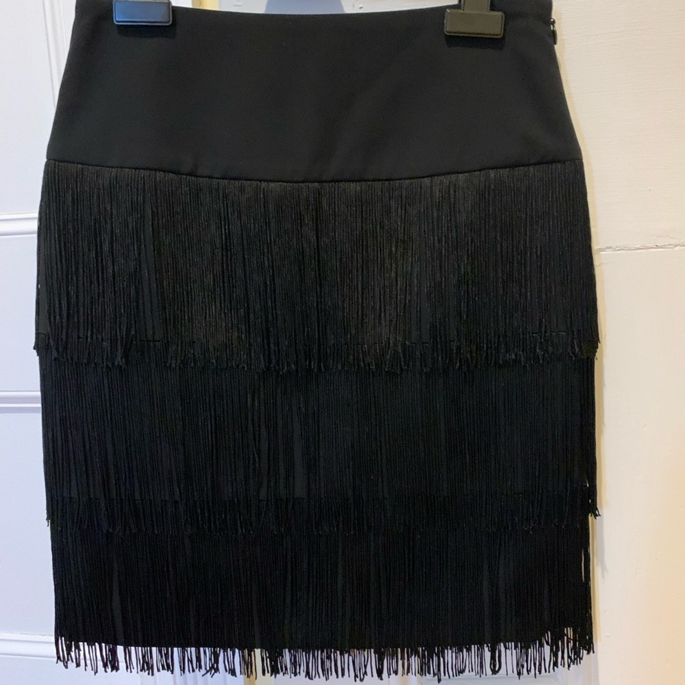 Sandro Black Mini Ruffled Pencil Skirt for Night Out